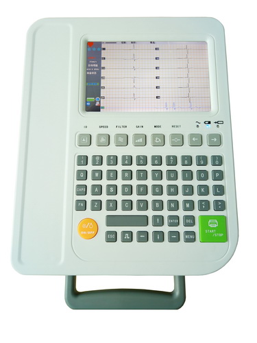 12 channels 12 leads color TFT LCD Screen ECG EKG machine